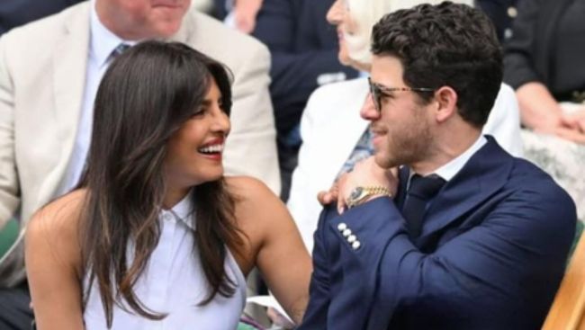 Priyanka Chopra attends the Wimbledon Championship in London with husband Nick Jonas