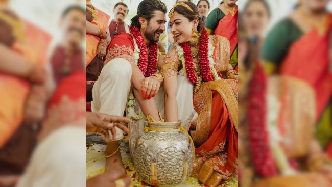 Rashmika Mandanna introduces her 'now husband' Vijay Deverakonda after a traditional wedding