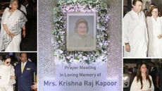 Amitabh Bachchan, Aishwarya And Other Stars Join Family At Krishna Raj Kapoor's Prayer Meet