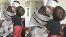 AbRam Makes A Literal, Toilet Paper Mummy Out Of Gauri Khan. See Pic