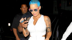 Amber Rose Dyes Her Hair Blue, Reunites With Ex Wiz Khalifa
