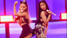 Ariana Grande Performs With Nicki Minaj At Halftime Show