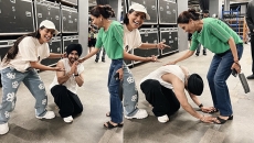 Diljit falls at the feet of YouTuber Lilly Singh's mom at Toronto concert