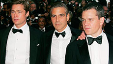 Brad Pitt, George Clooney Raise A Toast For Their Nuptials