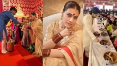 Kajol shares pictures of son Yug, nephew Aaman Devgan serving 'Bhog' at Durga Puja