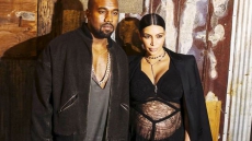 Kim Kardashian Flaunts Baby Bump In Sheer Dress