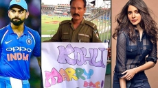 'Kohli, Marry Me!': A Pakistani Policeman's Placard For Virat Kohli Is Breaking The Internet