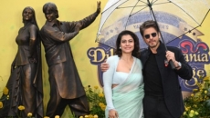 Shah Rukh Khan & Kajol unveil Raj–Simran bronze statue at London’s Leicester Square for DDLJ’s 30th year