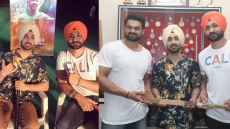 PICS: Sandeep Singh's Father Gifts Diljit Dosanjh A Hockey Stick