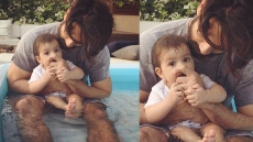 Adorable! Pool Time For Daddy Shahid Kapoor With Daughter Misha