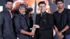Rajamouli Presents Katappa's Sword To Karan Johar