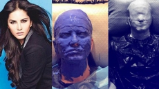 Why Has Sunny Leone Covered Her Pretty Face In Goo? Prosthetics For A New Project?