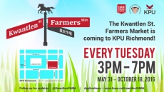 Grand opening celebration of Kwantlen St. Farmers Market