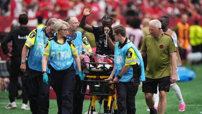 What is the 'green whistle' Canadian player Ismael Koné was given after FIFA injury?