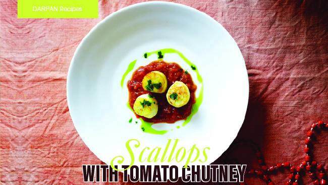 Scallops with Tomato Chutney