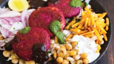 Beetroot Tikki Chaat