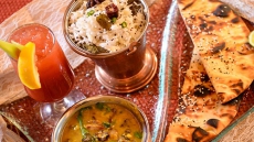 Yellow Lentils & Lamb Stew with Steamed Mustard Fragrant Jasmine Rice