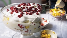 Mango, Pomegranate, Berry and Coconut Trifle