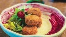 Sweet Potato & Tofu Cakes with Beetroot Ketchup