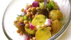 Indian Spiced Potato Salad with Chickpeas