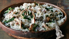 Mushroom and Spinach Rice