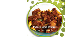 Pickled Lime Wedges (Achar Limau)