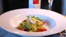 Spaghetti Squash with Coconut & Basil Pesto