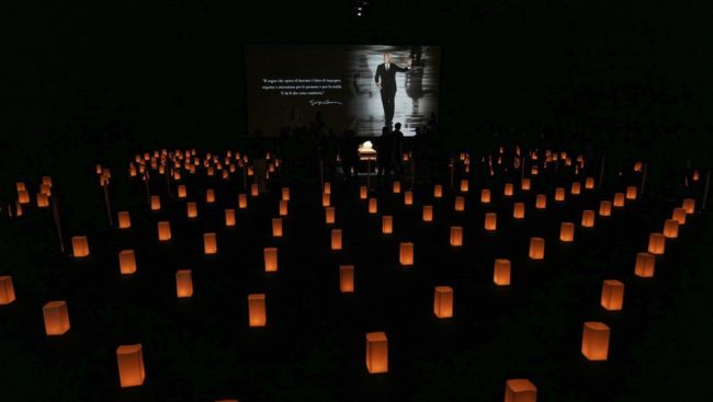 Italian fashion, political and sports figures among thousands bidding farewell to Giorgio Armani