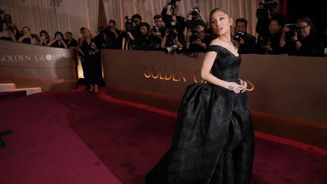 Celebrities embrace black and old Hollywood glamour for Golden Globes red carpet