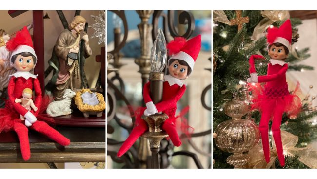 Parents under pressure offer creative tips for moving Santa's spy Elf on the Shelf