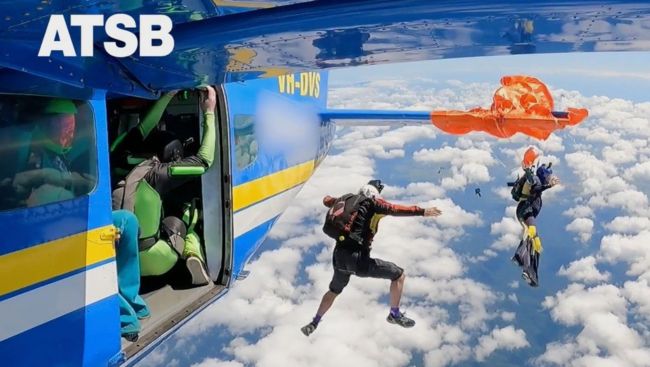 Skydiver dangles at 15,000 feet after parachute catches on plane's tail in Australia