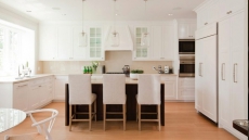 Use Vertical Space, Peg Board And Square Stacking Containers To Organize Kitchen