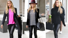 Look stylish in leather trousers