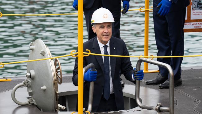 Carney tours Korean shipyard competing to build Canada's next submarine fleet