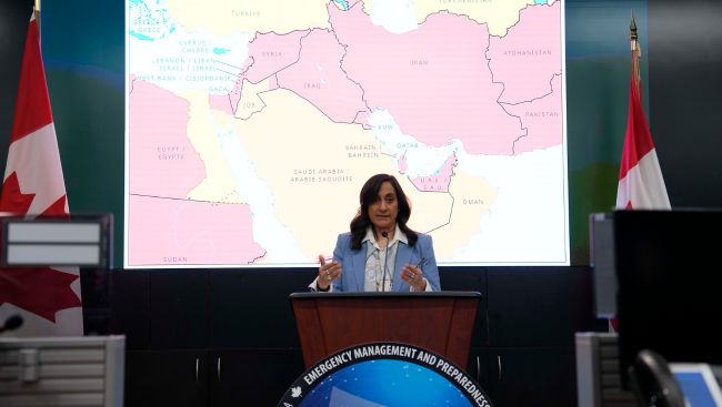 Chartered flights and buses helping to get Canadians out of the Middle East: Anand