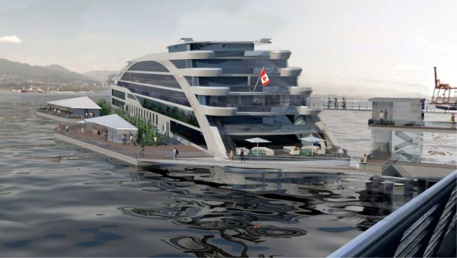 Finnish developer pitches 250-room floating hotel for Vancouver harbour