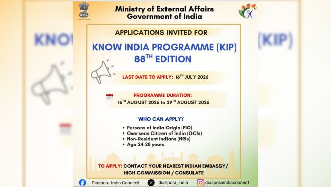 India Invites Young Professionals to Apply for 88th Know India Programme