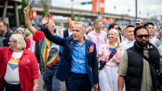 Prime Minister Mark Carney attends Vancouver Pride parade after meeting with premier