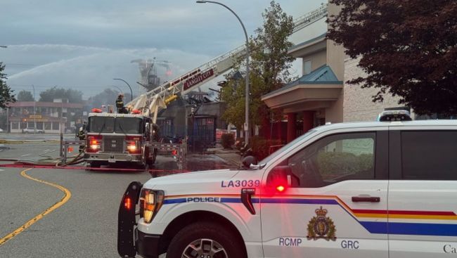 A multi-storey building under construction was destroyed by fire, mayor says