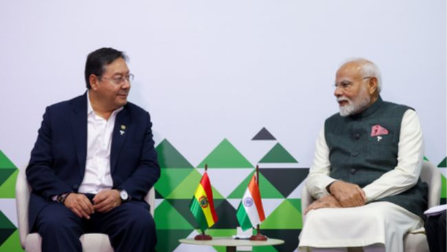 PM Modi meets Bolivian President on sidelines of BRICS summit