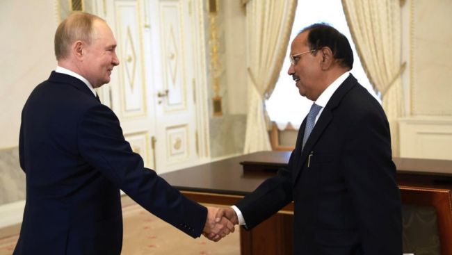 Putin accords warm welcome to NSA Doval at Kremlin ahead of planned India visit