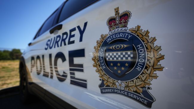 Surrey Police Service say a nine-year-old has died after collision with large vehicle