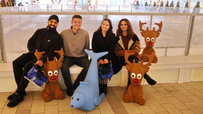 Surrey's first-ever free outdoor skating rink opens at Civic Plaza