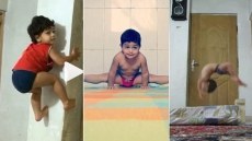 Iranian Gymnastics Boy Wonder 3-Year-old Arat Hosseini Is Real-life Spider Boy