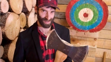 Traditional Canadian Lumberjack Sport Axe Throwing Enjoying Popularity In Canada