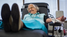 Canada's Oldest Blood Donor Says It's All Gain, No Pain After Decades Of Giving
