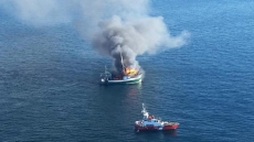 Four Fishermen Rescued By Fishing Boat Off Newfoundland When Boat Burns