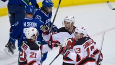 Schneider's 36 Saves, Cammalleri's Three Points Lead Devils Over Canucks