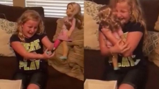 Watch: Girl With A Prosthetic Leg Moved To Tears By Doll With Prosthetic Leg Like Her!