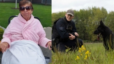 Biker, Police Dog Rescue Senior Who Vanished Off Vancouver Island Logging Road